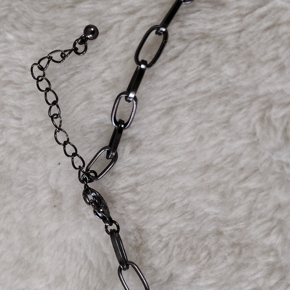 Vintage Women's Silver Gray Brown Tone Multi Strand Metal Chain Necklace - Picture 4 of 8